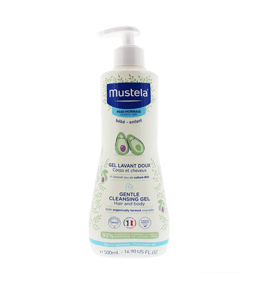 MUSTELA GEL LAVANT DOUX A l’AVOCAT CORPS & CHEVEUX 500 ML