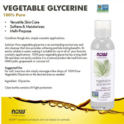 Now Solutions Vegetable Glycerin - 118ml