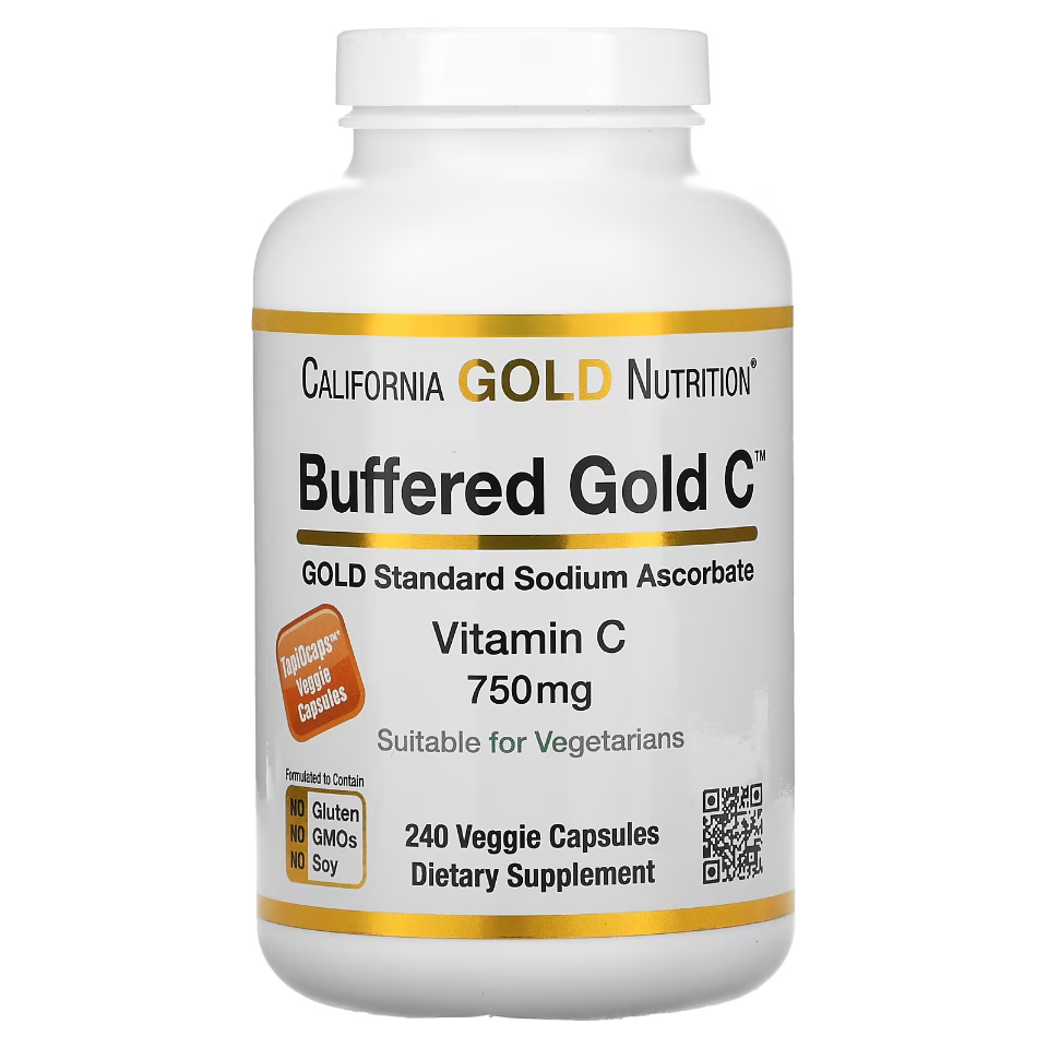 Buffered Gold C (Vitamin C) 750 mg- California Gold Nutrition
