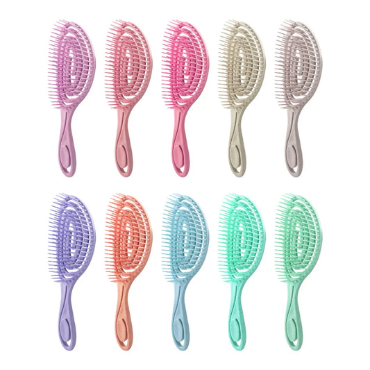 Brosse Cheveux Leaf Design Plastic Detangle Hair Brush