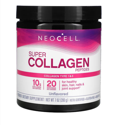 NeoCell
Peptides Super Collagen, Non aromatisés, 200 g