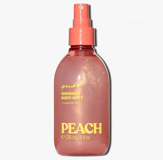 PINK Shimmer Peach Body Mist