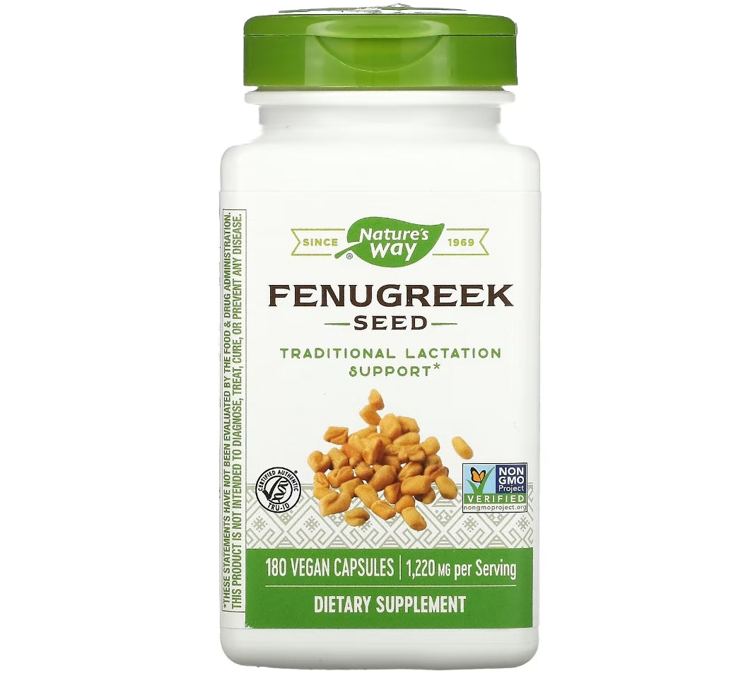 Nature's Way
Graine de fenugrec, 610 mg, 180 capsules vegan