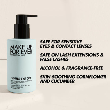 MAKE UP FOR EVER GENTLE EYE GEL mini WATERPROOF EYE & LIP MAKEUP REMOVER