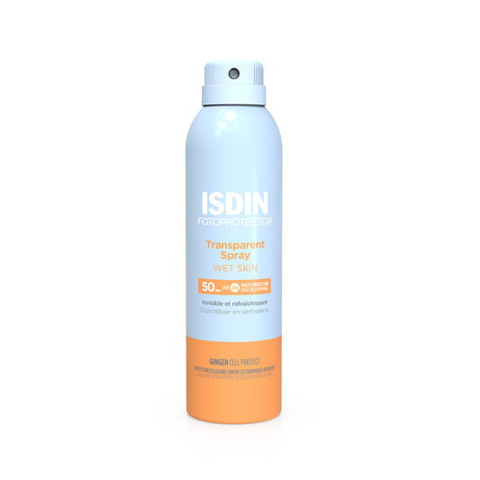 Fotoprotector ISDIN Trasparent Spray Wet Skin SPF 50, SPF 30