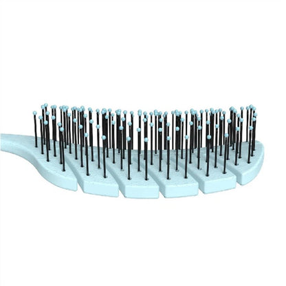 Brosse Cheveux Leaf Design Plastic Detangle Hair Brush