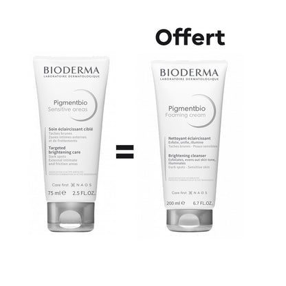 BIODERMA PIGMENTBIO SENSITIVE AREAS - 75ML PIGMENTBIO FOAMING CREAM 200ML OFFERT