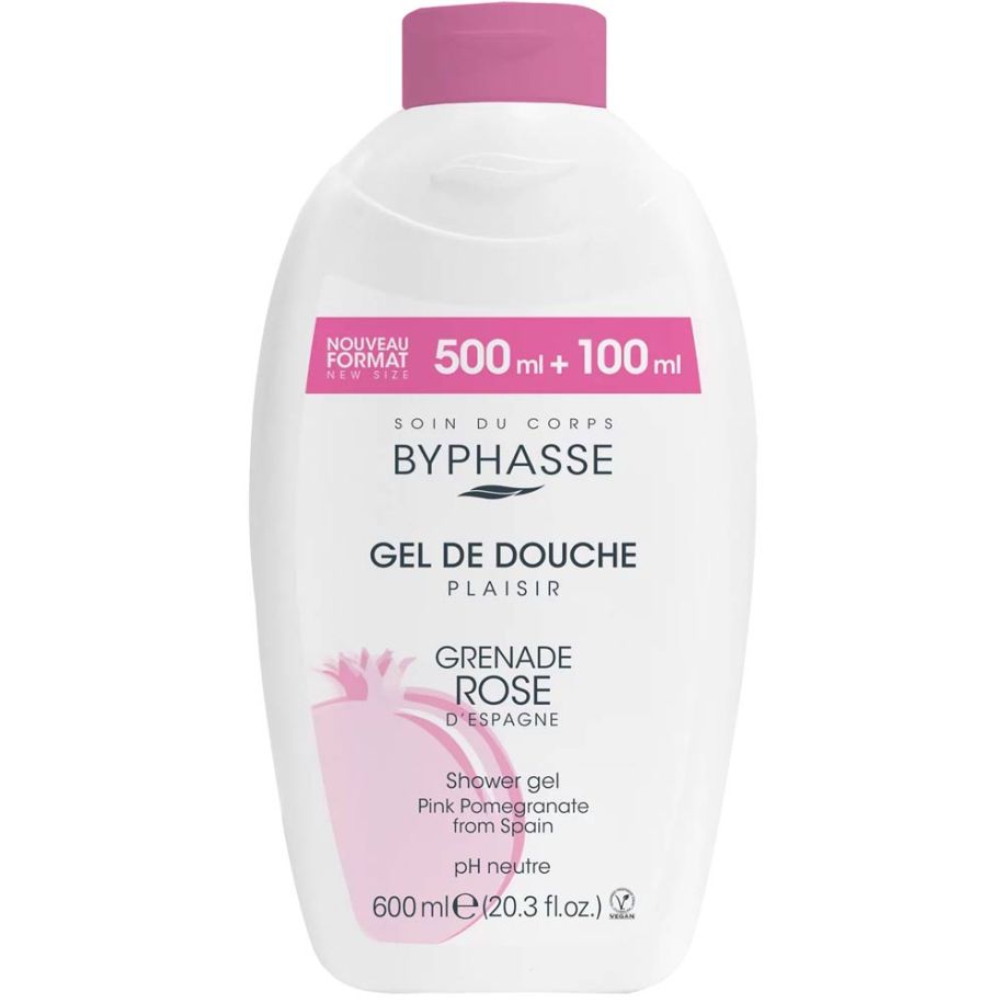 Byphasse Gel de douche Grenade rose 600ml