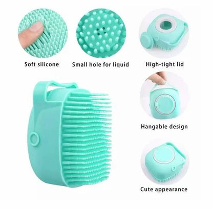 Brosse de bain de Massage en silicone pour cuir chevelu et bain