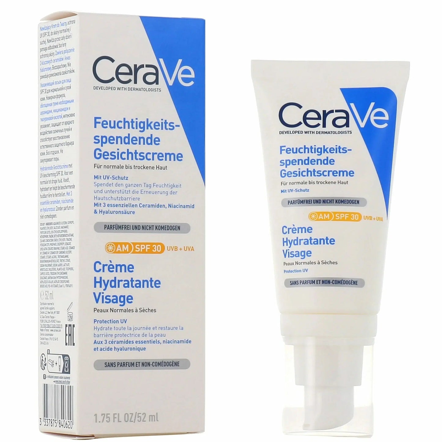 CeraVe Crème Hydratante Visage AM SPF30 52ml