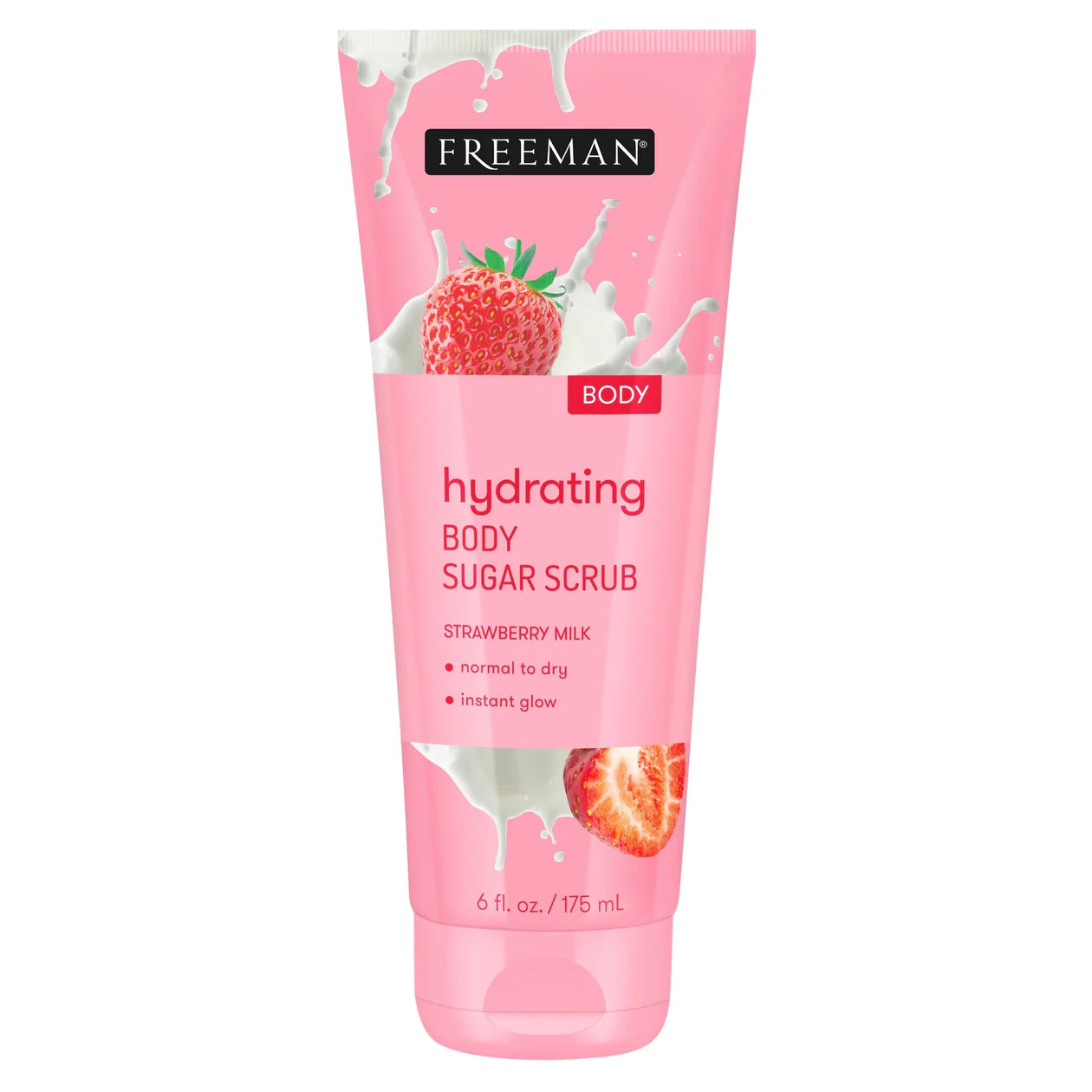 FREEMAN Hydrating Strawberry Milk Body Sugar Scrub