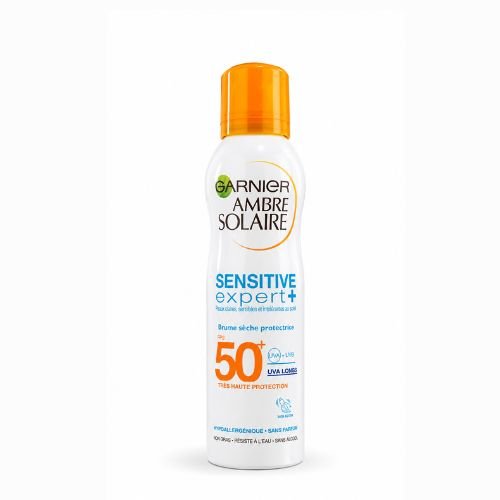Garnier Ambre Solaire Sensitive Expert+ Brume Sèche Protectrice SPF50+ – Haute Protection Solaire