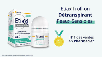 ETIAXIL DETRANSPIRANT EXCESSIVE ROLL ON PEAUX SENSIBLES