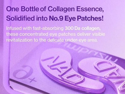 No.9 NAD+ Collagen Under Eye Patches 5EA – Patchs Contour des Yeux Hydratants & Raffermissants