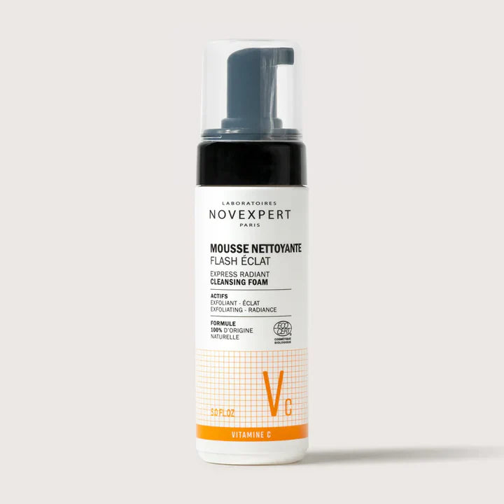 NOVEXPERT OFFRE SPECIALE DUO PEAU ECLATANTE sérum booster 30ml + Mousse Flash Eclat 150 ML + POCHON