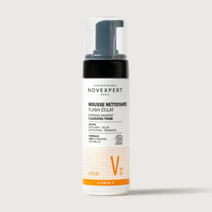 NOVEXPERT OFFRE SPECIALE DUO PEAU ECLATANTE sérum booster 30ml + Mousse Flash Eclat 150 ML + POCHON