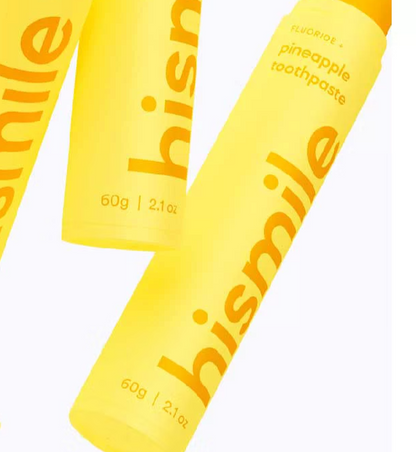 Pineapple toothpaste hismile