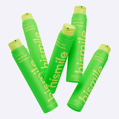 apple kiwi toothpaste hismile