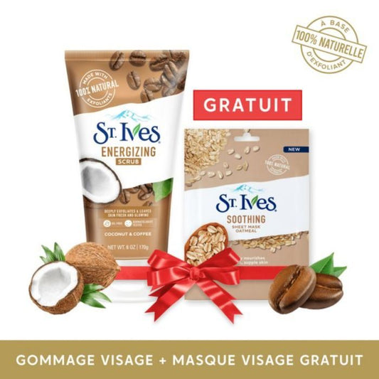 ST IVES GOMMAGE ENERGISSANT + MASQUE APAISANT OFFERT