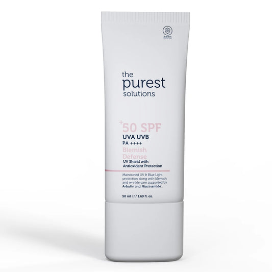 The Purest Solutions Antioxidant Sunscreen For Blemished Skin, 50+ SPF UVA/UVB Blemish Defense - Antioxidant Protection