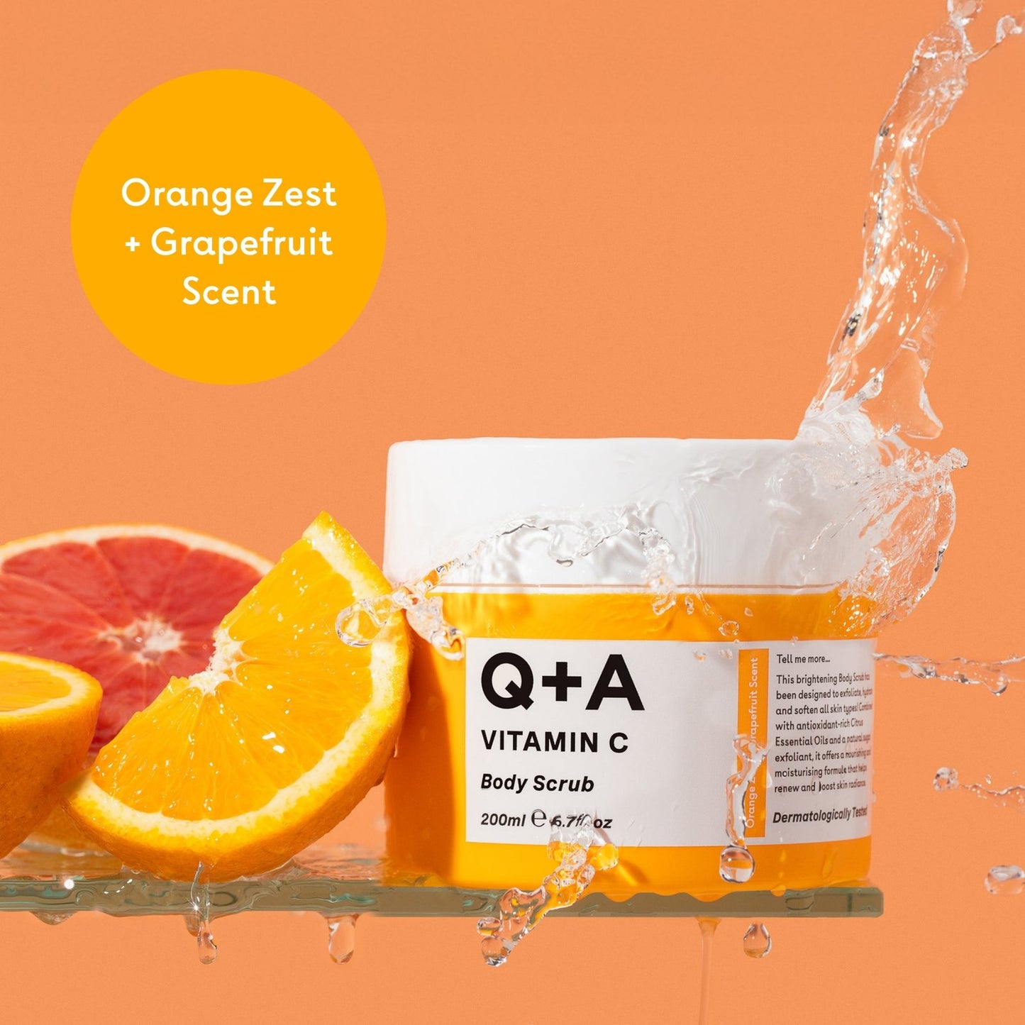 Q+a Vitamin C Body Scrub 250ml