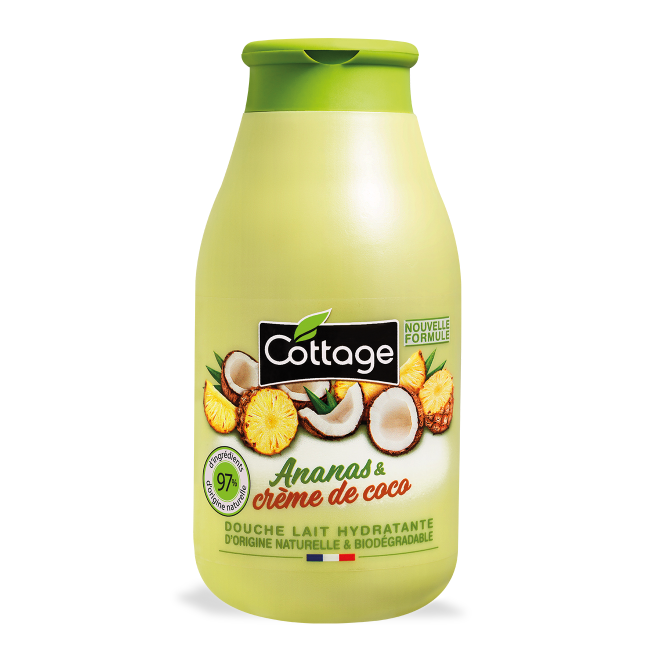 Cottage Douche & Bain Lait Hydratant Ananas & crème de Coco 250ml