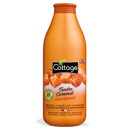 Cottage Douche & Bain Lait Hydratant Tendre Caramel