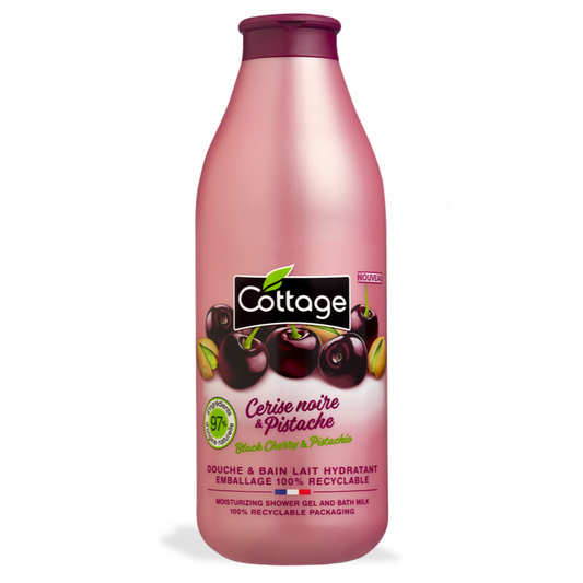 Cottage Douche & Bain Lait Hydratant Cerise noire & Pistache