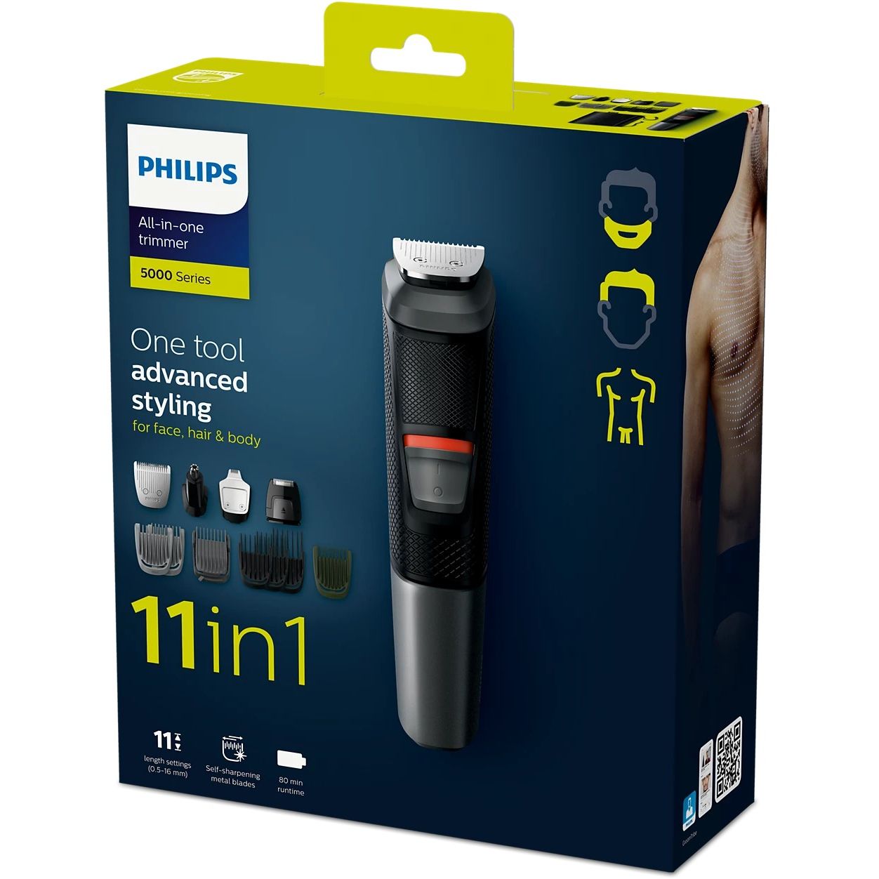 PHILIPS Multigroom series 5000 11-en-1 Visage, Cheveux et Corps MG5730