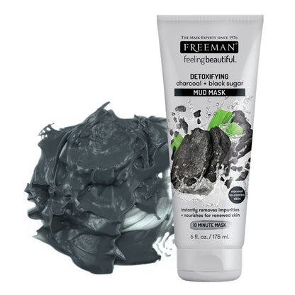 Freeman Detoxifying Charcoal & Black Sugar Mud Mask