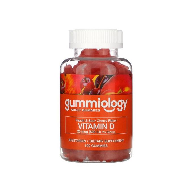 Gummiology Vitamin D Gummies Peach & Sour Cherry Flavor