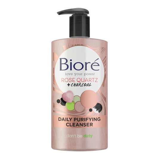 BIORE GEL NETTOYANT PURIFIANT QUARTZ ROSE + CHARBON