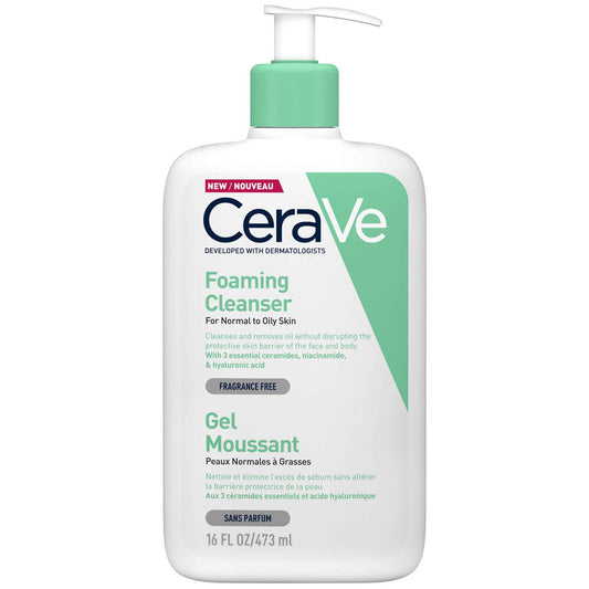 Cerave Gel Moussant Nettoyant Peau Normale à Grasse 473ML