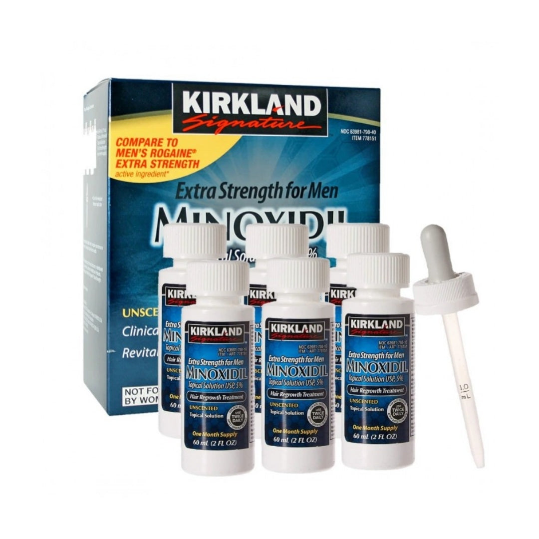Kirkland Signature MINOXIDIL 5%  - 6*60ml - Traitement de 6 mois
