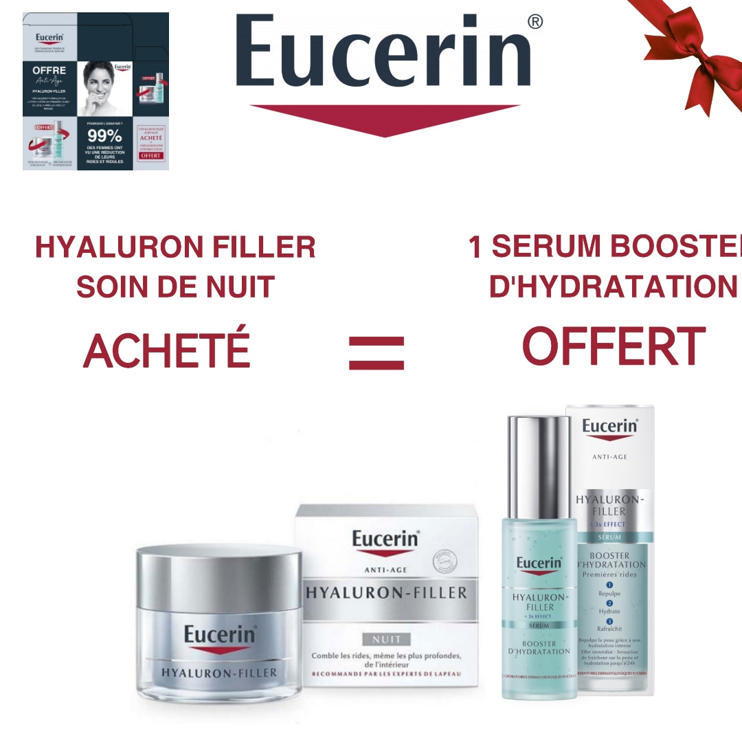 EUCERIN HYALURON FILLER NUIT+SÉRUM BOOSTER OFFERT