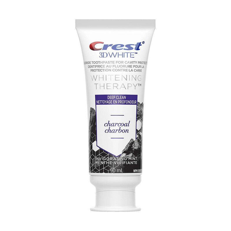 CREST CHARCOAL TOOTHPASTE, 3D WHITE WHITENING THERAPY 