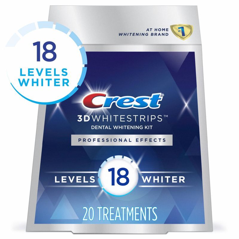 CREST 3D White Professional Effects Whitestrips Teeth Whitening Strips Kit levels 18